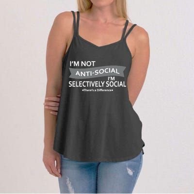 Anti-Social Funny Sarcastic Meme Women's Strappy Tank