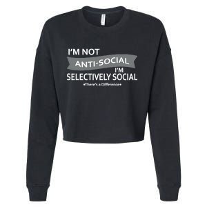 Anti-Social Funny Sarcastic Meme Cropped Pullover Crew