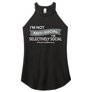 Anti-Social Funny Sarcastic Meme Women's Perfect Tri Rocker Tank