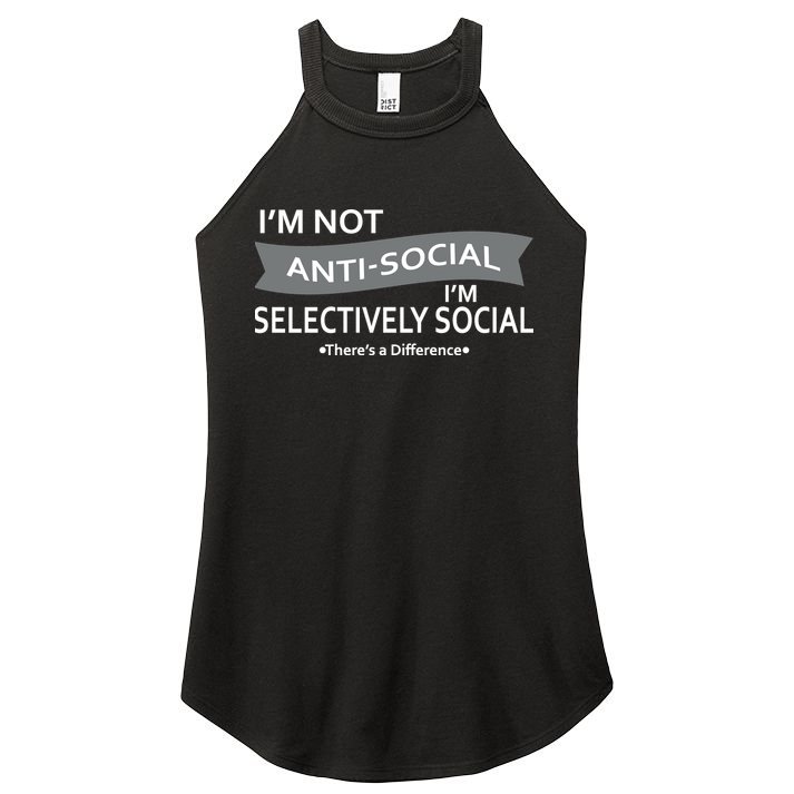 Anti-Social Funny Sarcastic Meme Women's Perfect Tri Rocker Tank
