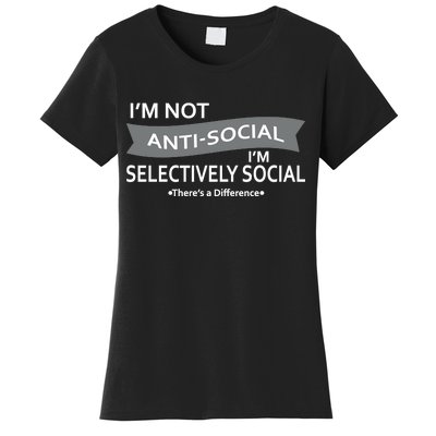 Anti-Social Funny Sarcastic Meme Women's T-Shirt