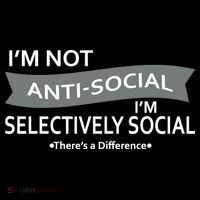 Anti-Social Funny Sarcastic Meme Womens T-Shirt