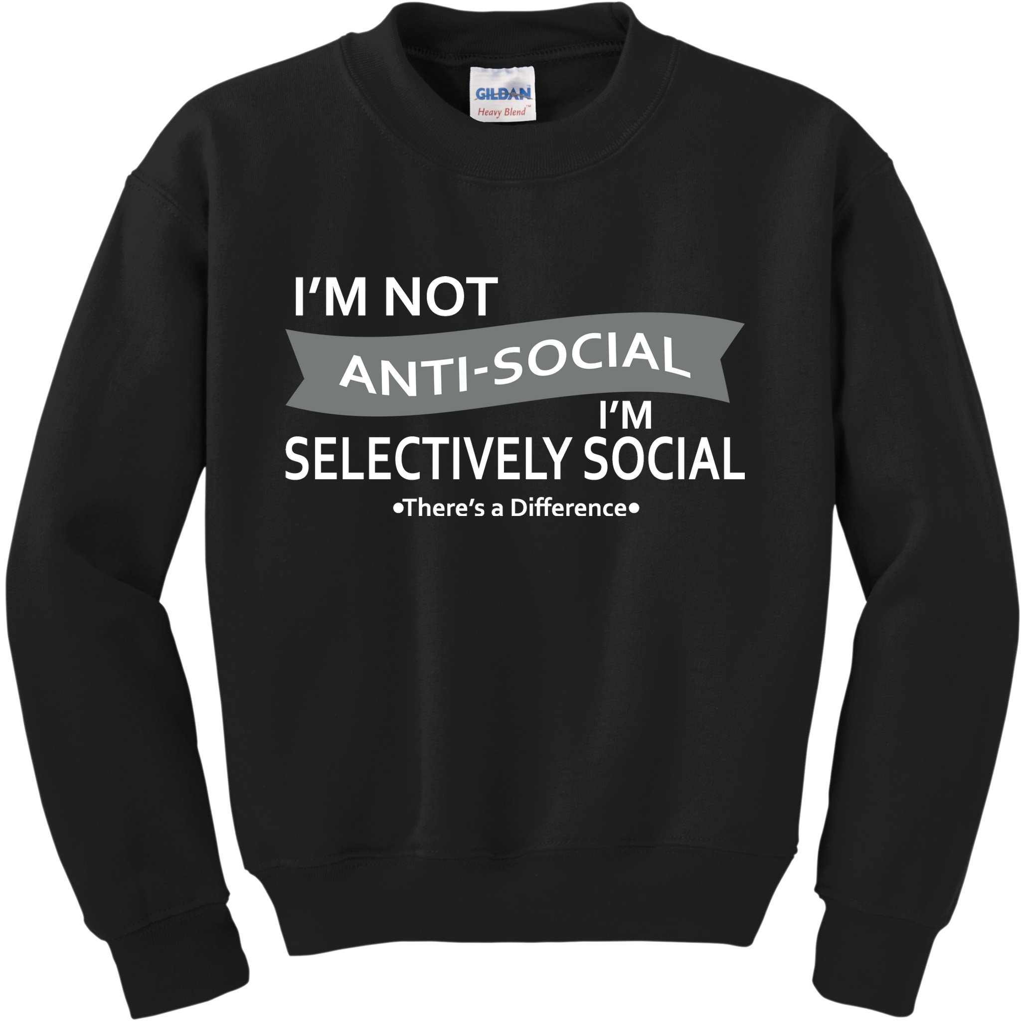 Anti-Social Funny Sarcastic Meme Kids Sweatshirt