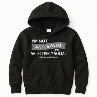 Anti-Social Funny Sarcastic Meme Kids Hoodie