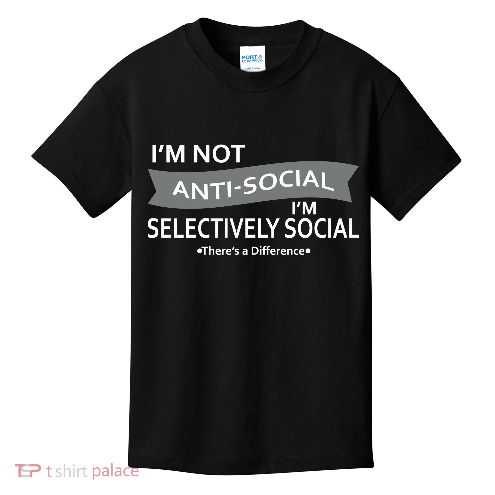 Anti-Social Funny Sarcastic Meme Kids T-Shirt