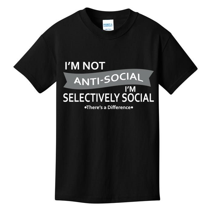 Anti-Social Funny Sarcastic Meme Kids T-Shirt
