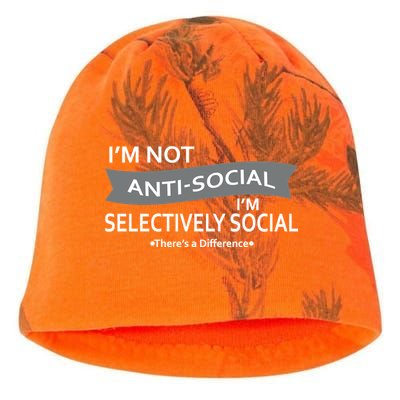 Anti-Social Funny Sarcastic Meme Kati - Camo Knit Beanie