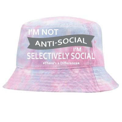 Anti-Social Funny Sarcastic Meme Tie-Dyed Bucket Hat