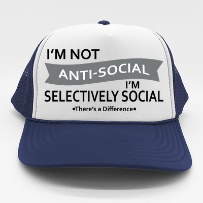 Anti-Social Funny Sarcastic Meme Trucker Hat