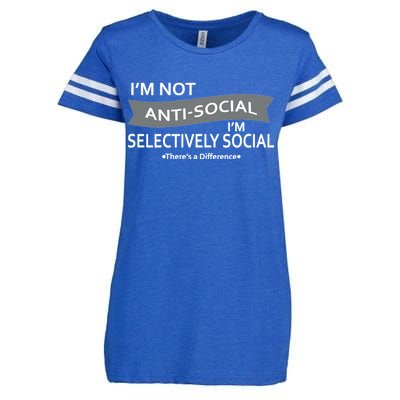 Anti-Social Funny Sarcastic Meme Enza Ladies Jersey Football T-Shirt