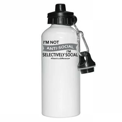 Anti-Social Funny Sarcastic Meme Aluminum Water Bottle