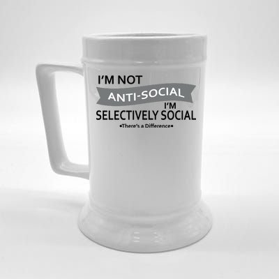 Anti-Social Funny Sarcastic Meme Beer Stein