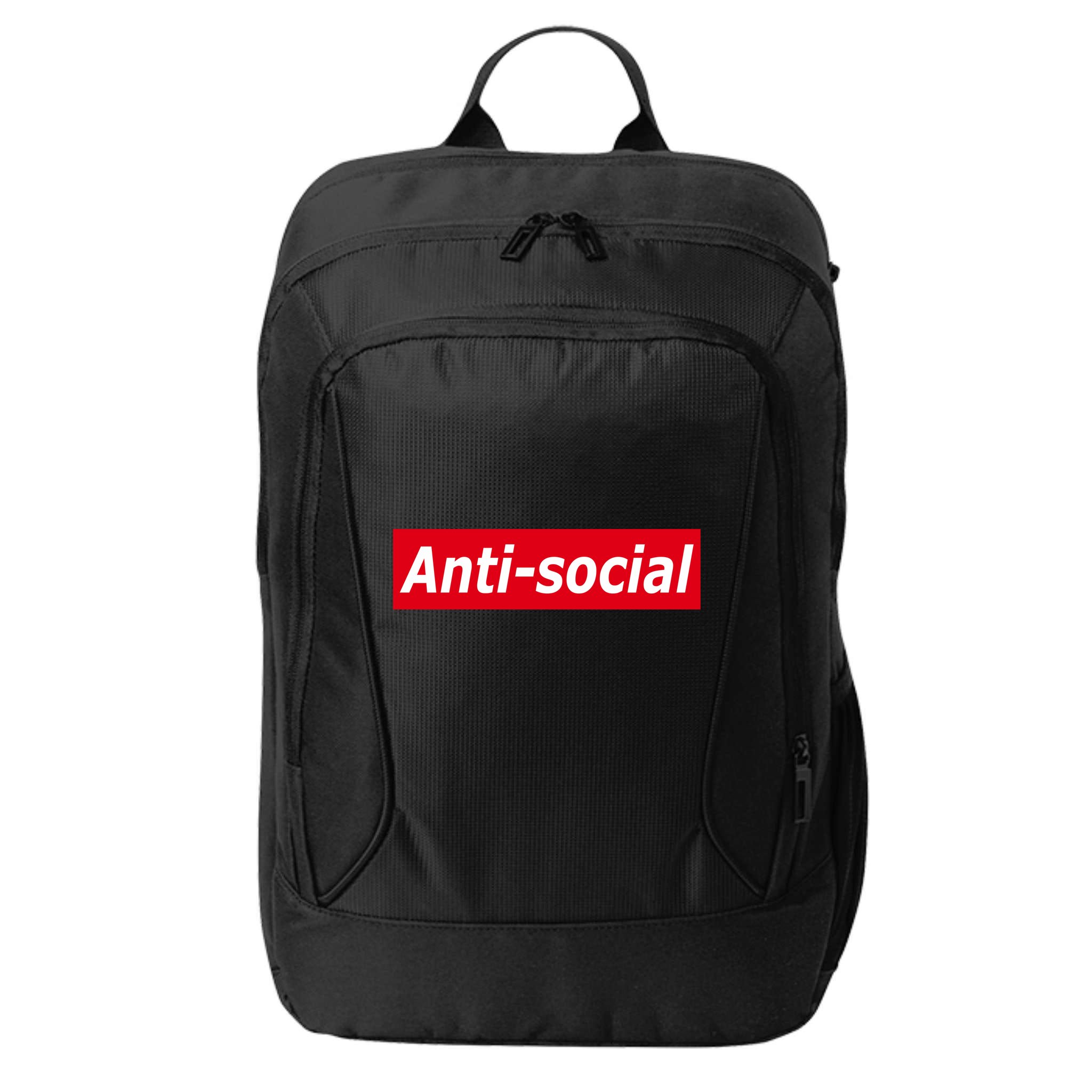Anti-Social Red Box Logo City Backpack