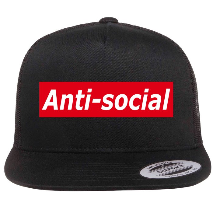 Anti-Social Red Box Logo Flatbill Hat