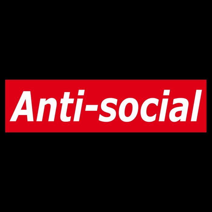 Anti-Social Red Box Logo Flatbill Hat
