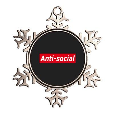 Anti-Social Red Box Logo Metallic Star Ornament