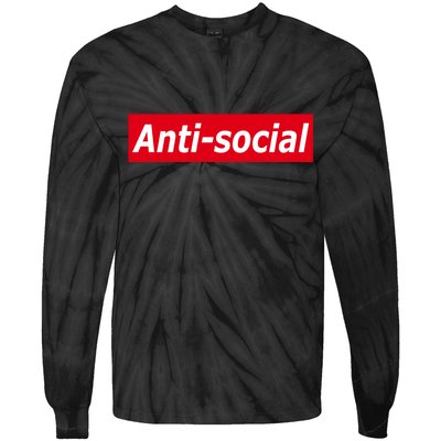 Anti-Social Red Box Logo Tie-Dye Long Sleeve Shirt