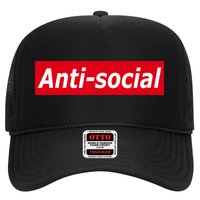 Anti-Social Red Box Logo Trucker Hat
