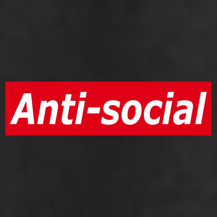 Anti-Social Red Box Logo Trucker Hat