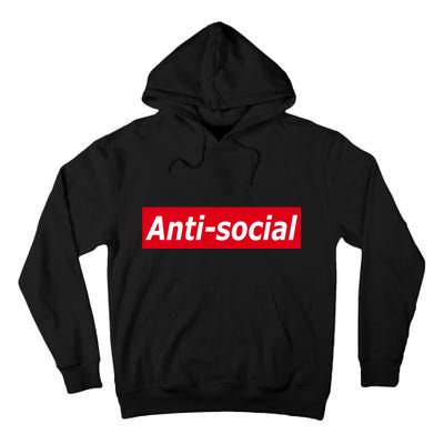 Anti-Social Red Box Logo Tall Hoodie