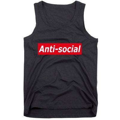 Anti-Social Red Box Logo Tank Top