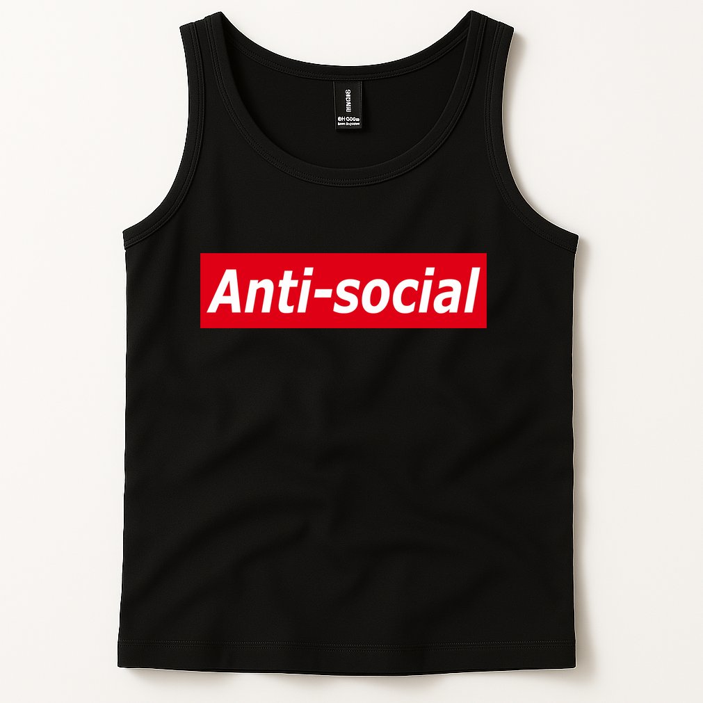 Anti-Social Red Box Logo Tank Top