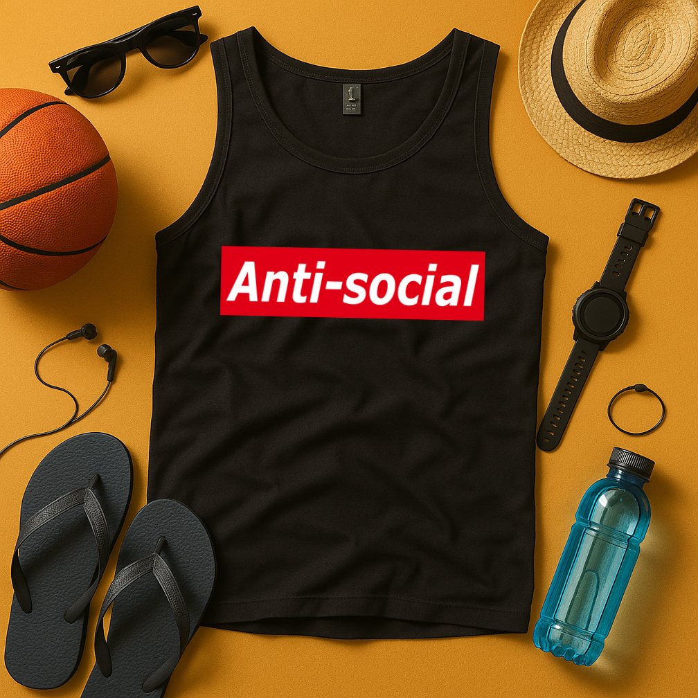 Anti-Social Red Box Logo Tank Top