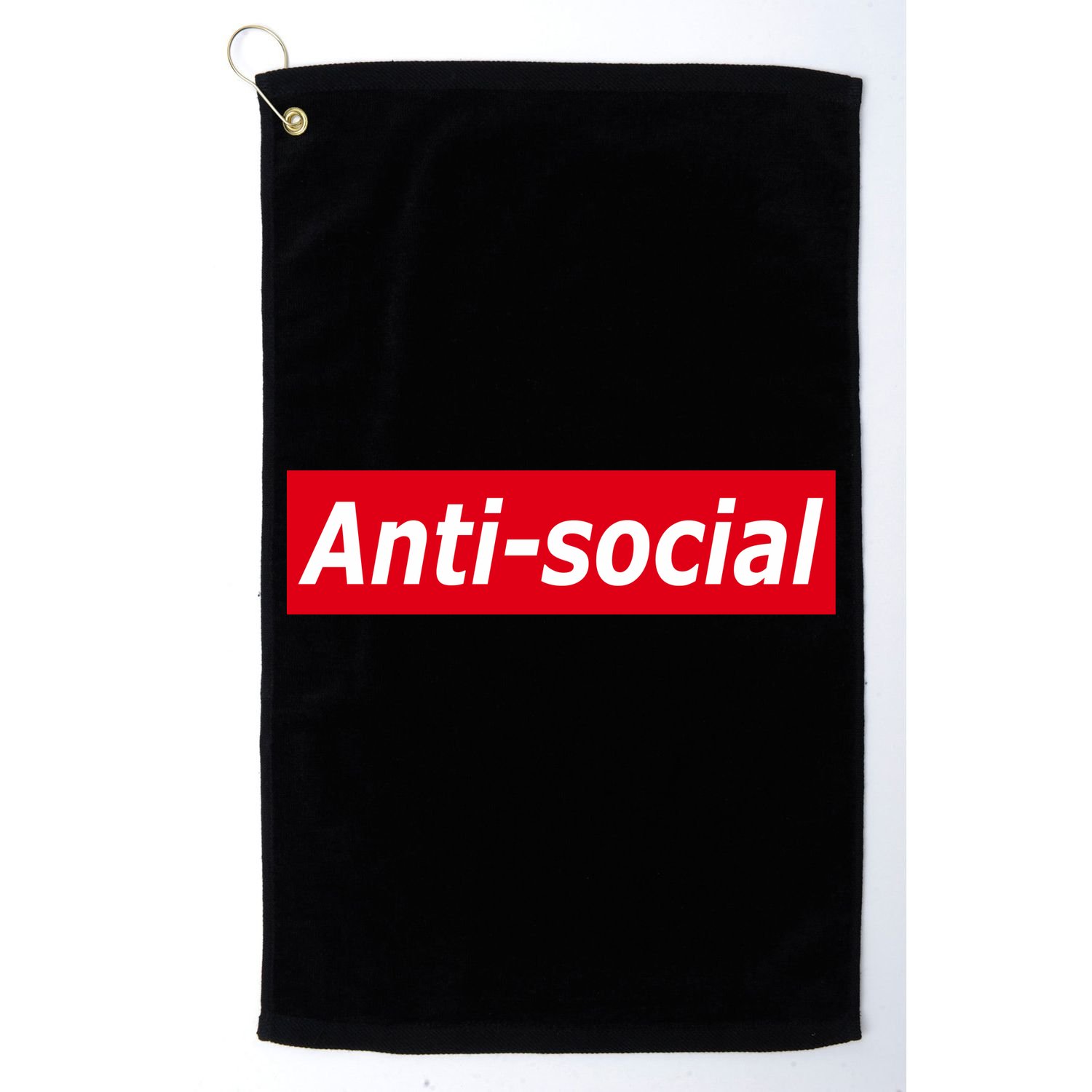Anti-Social Red Box Logo Golf Towel