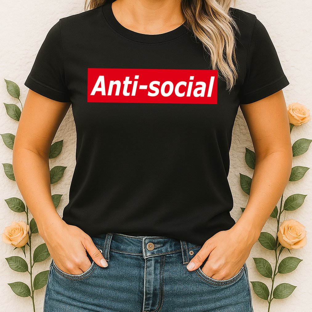Anti-Social Red Box Logo Womens T-Shirt