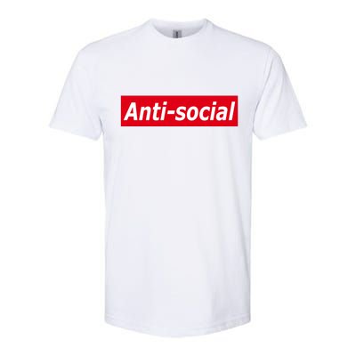 Anti-Social Red Box Logo Softstyle® CVC T-Shirt