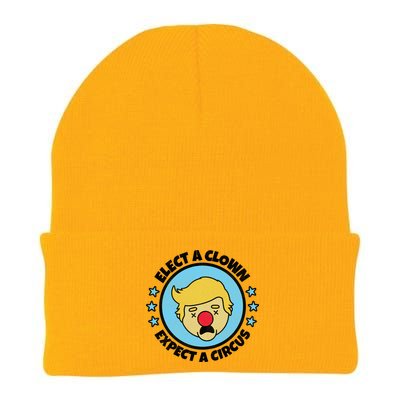 Anti Trump Elect A Clown Expect A Circus Knit Cap Winter Beanie