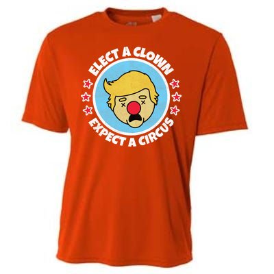 Anti Trump Elect A Clown Expect A Circus Cooling Performance Crew T-Shirt