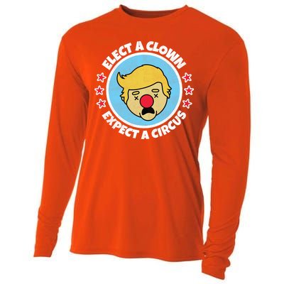 Anti Trump Elect A Clown Expect A Circus Cooling Performance Long Sleeve Crew