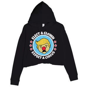 Anti Trump Elect A Clown Expect A Circus Crop Fleece Hoodie