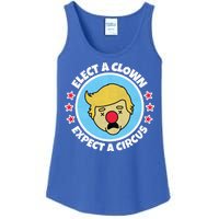 Anti Trump Elect A Clown Expect A Circus Ladies Essential Tank