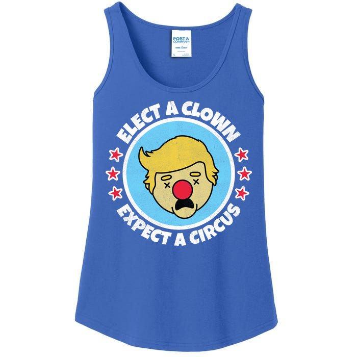 Anti Trump Elect A Clown Expect A Circus Ladies Essential Tank