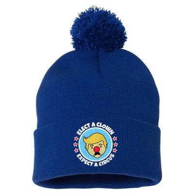 Anti Trump Elect A Clown Expect A Circus Pom Pom 12in Knit Beanie