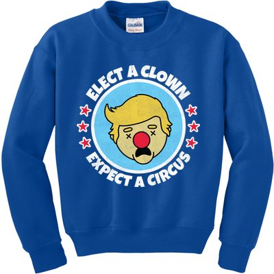 Anti Trump Elect A Clown Expect A Circus Kids Sweatshirt