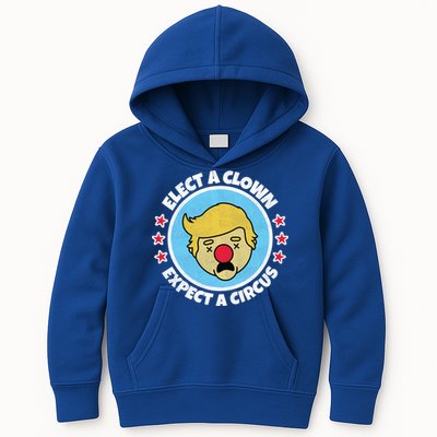 Anti Trump Elect A Clown Expect A Circus Kids Hoodie