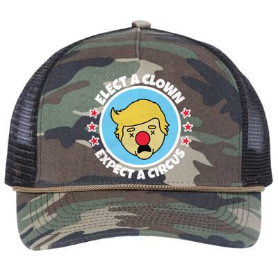 Anti Trump Elect A Clown Expect A Circus Retro Rope Trucker Hat Cap