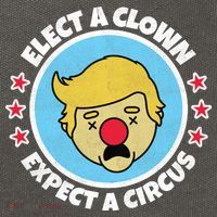 Anti Trump Elect A Clown Expect A Circus Cotton Canvas Backpack