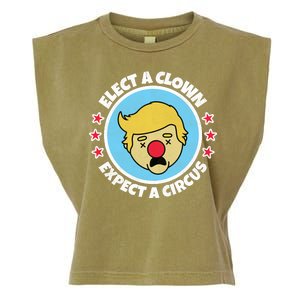 Anti Trump Elect A Clown Expect A Circus Garment-Dyed Women's Muscle Tee