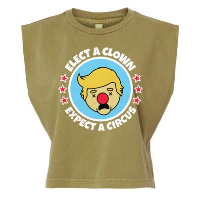 Anti Trump Elect A Clown Expect A Circus Garment-Dyed Women's Muscle Tee