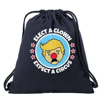 Anti Trump Elect A Clown Expect A Circus Drawstring Bag