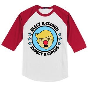 Anti Trump Elect A Clown Expect A Circus Kids Colorblock Raglan Jersey