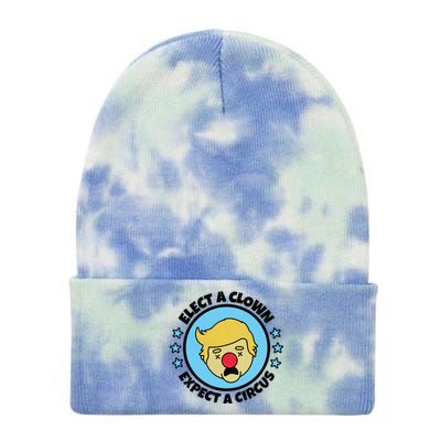 Anti Trump Elect A Clown Expect A Circus Tie Dye 12in Knit Beanie