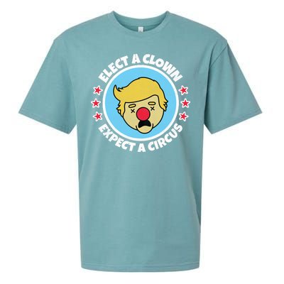 Anti Trump Elect A Clown Expect A Circus Sueded Cloud Jersey T-Shirt