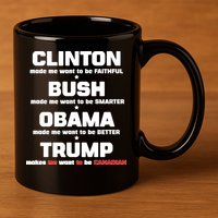 Anti Trump Makes Me Want To Be Canadian 11oz C Handle Ceramic Mug