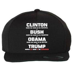 Anti Trump Makes Me Want To Be Canadian Wool Snapback Cap