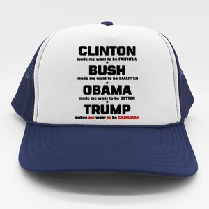 Anti Trump Makes Me Want To Be Canadian Trucker Hat